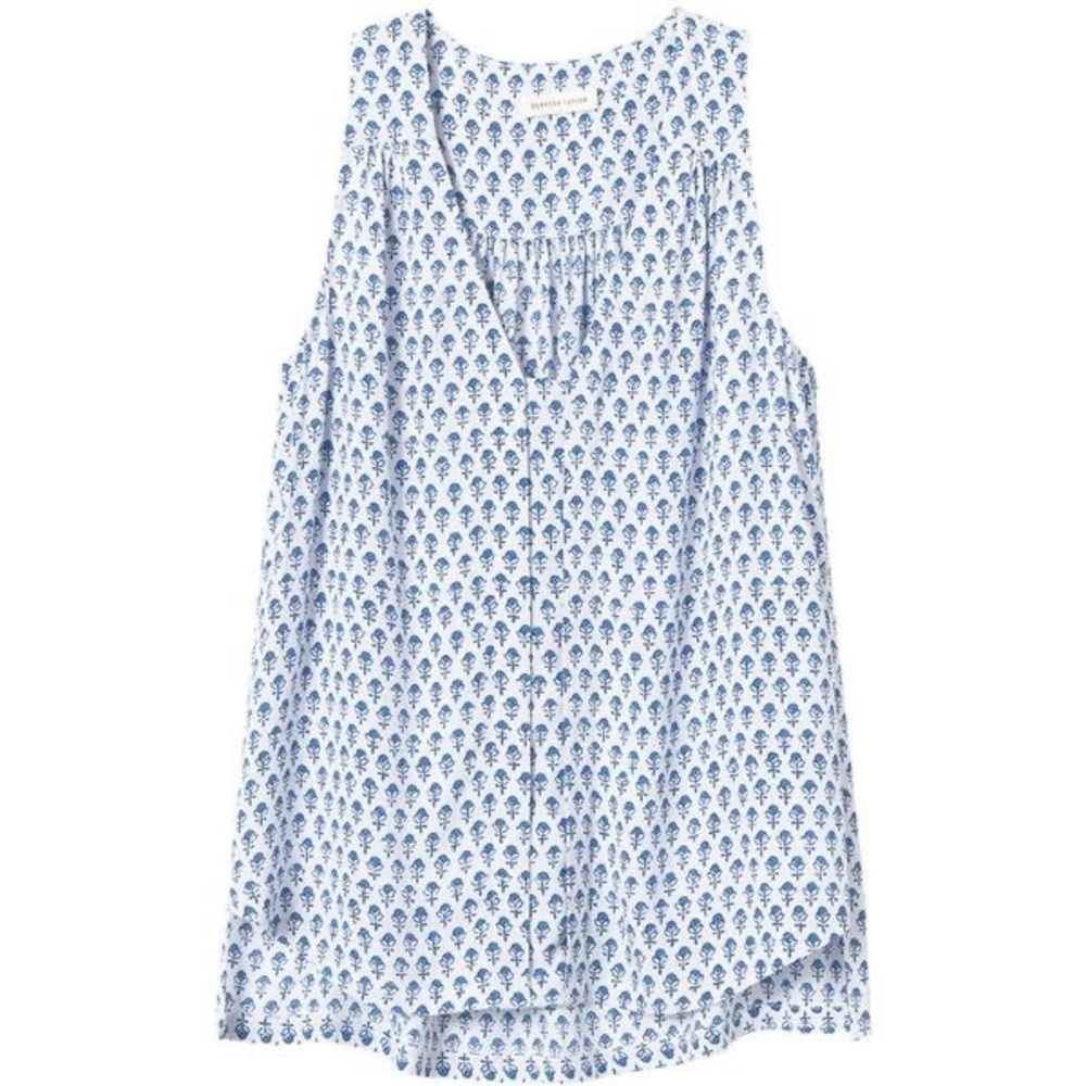 Rebecca Taylor Exclusive blue and white floral blouse women’s size 0
